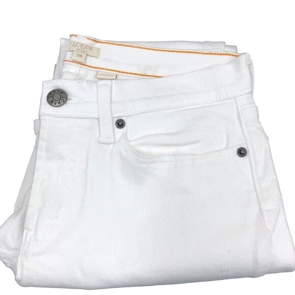 J CREW WHITE DENIM STRETCH skinny mid rise‎ JEANS size 28 - Picture 5 of 7